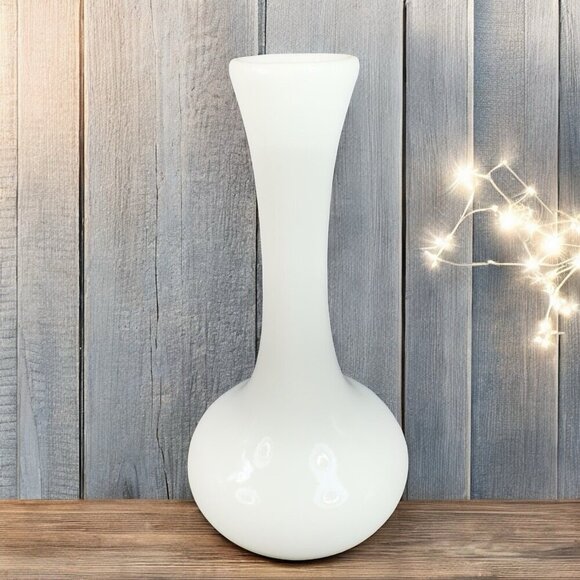 Vintage Coors China Co Inglewood Calif White Pottery Bud Vase Round Bottom VTG - Picture 1 of 11